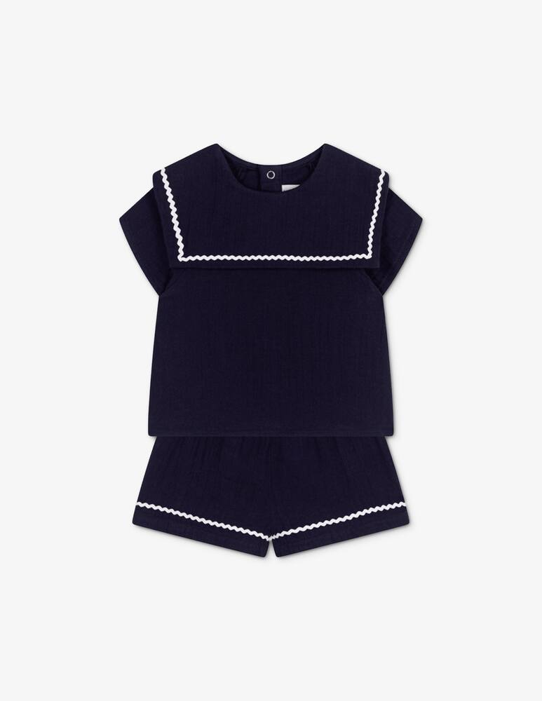 rinascente Petit Bateau Sailor trim top and shorts