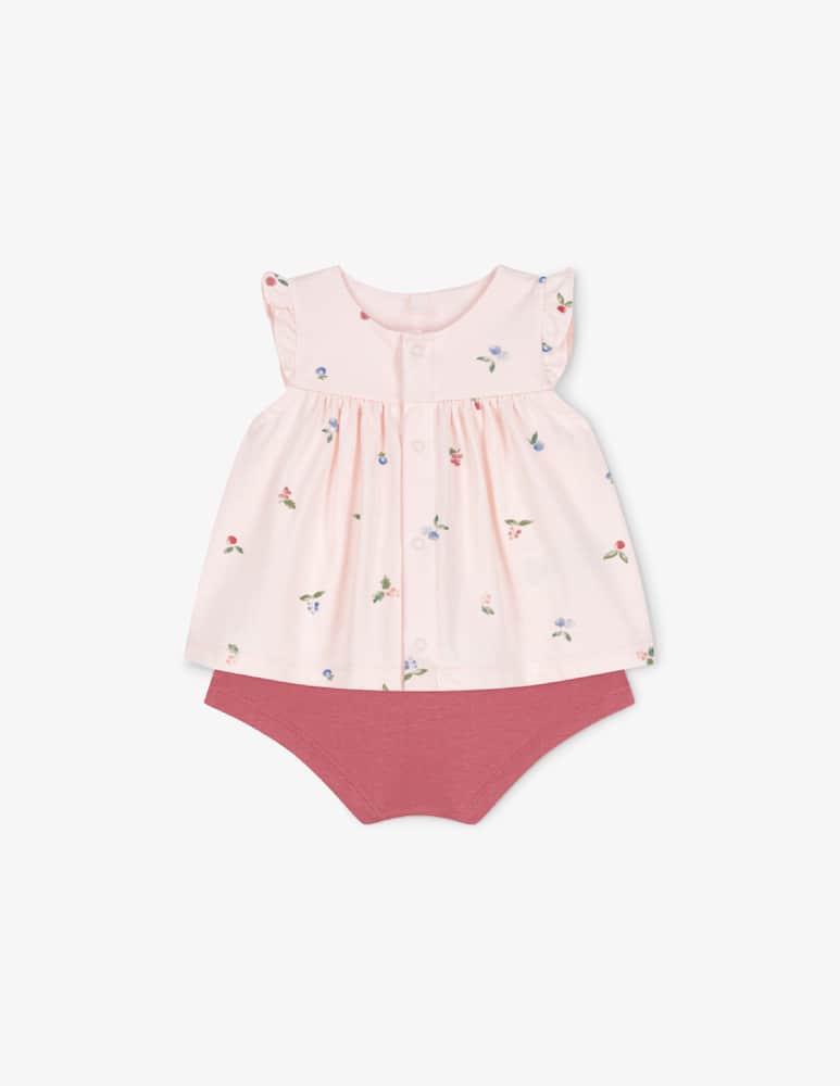 rinascente Petit Bateau Floral top and shorts set