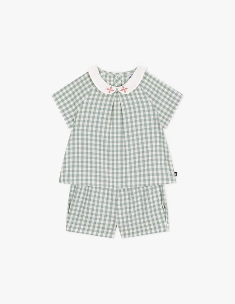 rinascente Petit Bateau Gingham short set