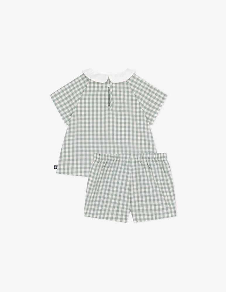 rinascente Petit Bateau Gingham short set