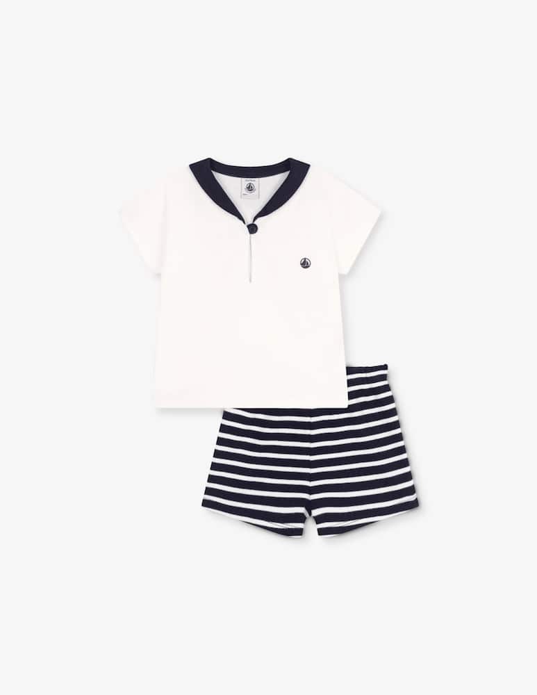 Petit Bateau Completo due pezzi marinaro - immagine 1 Petit Bateau Completo due pezzi marinaro - immagine 1