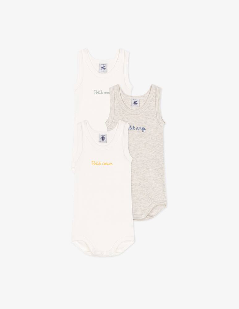 Petit Bateau Set di 3 body senza maniche - immagine 1 Petit Bateau Set di 3 body senza maniche - immagine 1