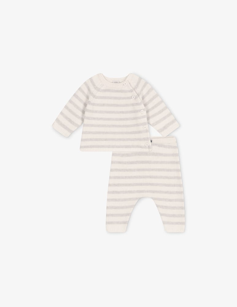 Petit Bateau Striped knit set - picture 1 Petit Bateau Striped knit set - picture 1