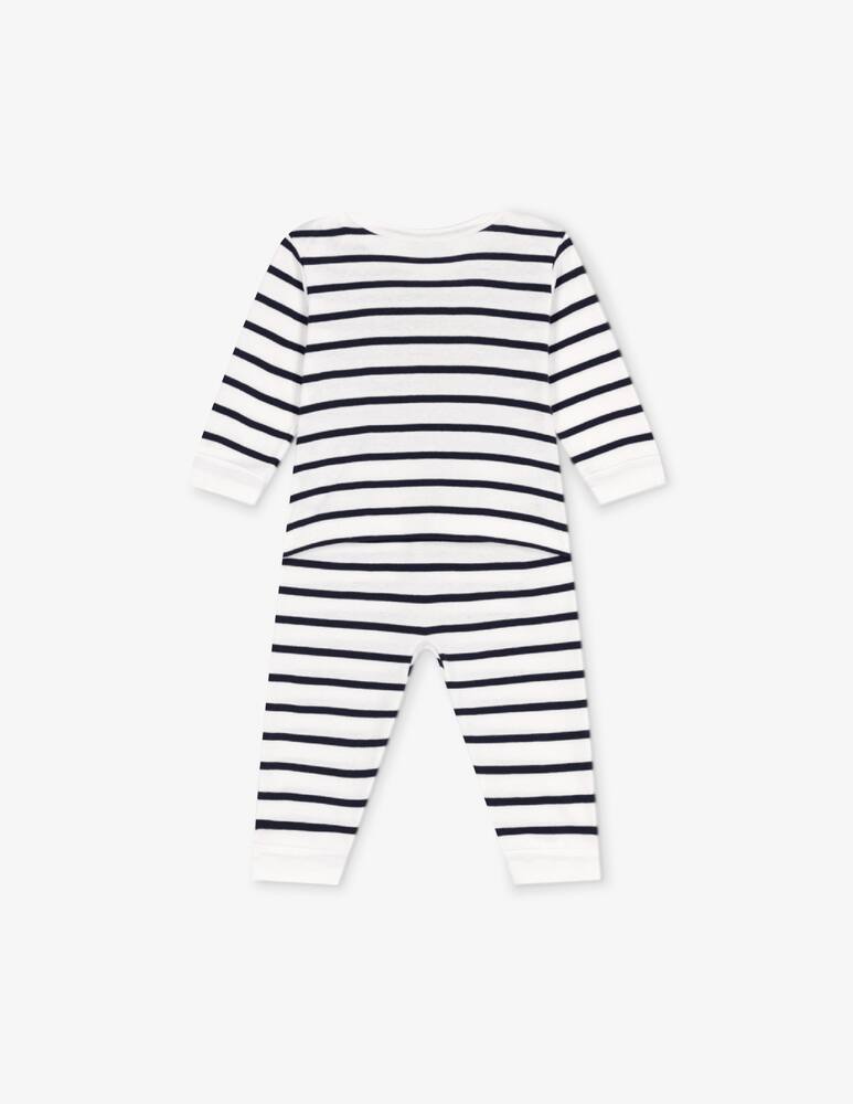 Petit Bateau Striped heart romper - picture 3 Petit Bateau Striped heart romper - picture 3