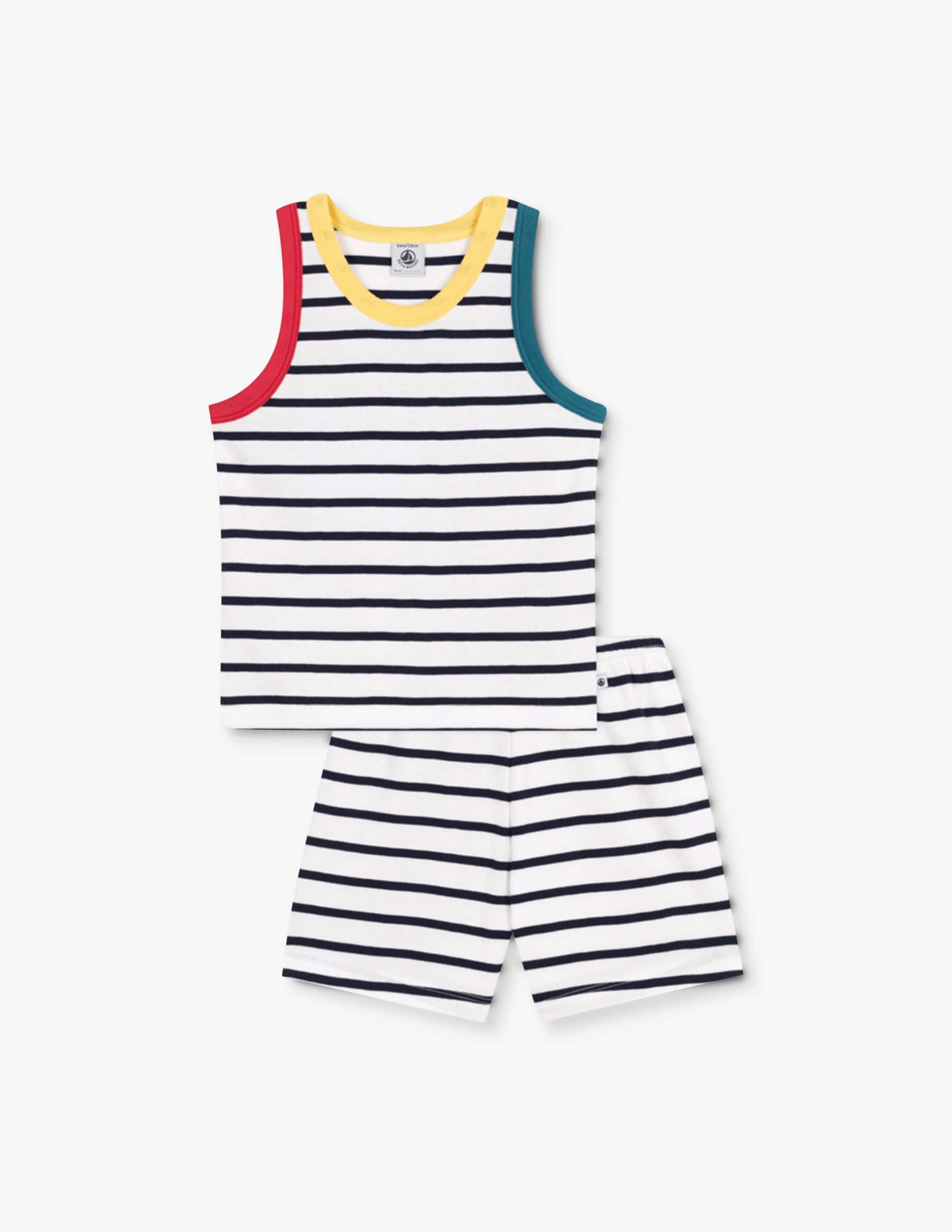 Petit Bateau Pigiama Dormi Bene Senza Piedi Per Bimba - Colore Avalanche/Multico, Taglia 12 Mesi