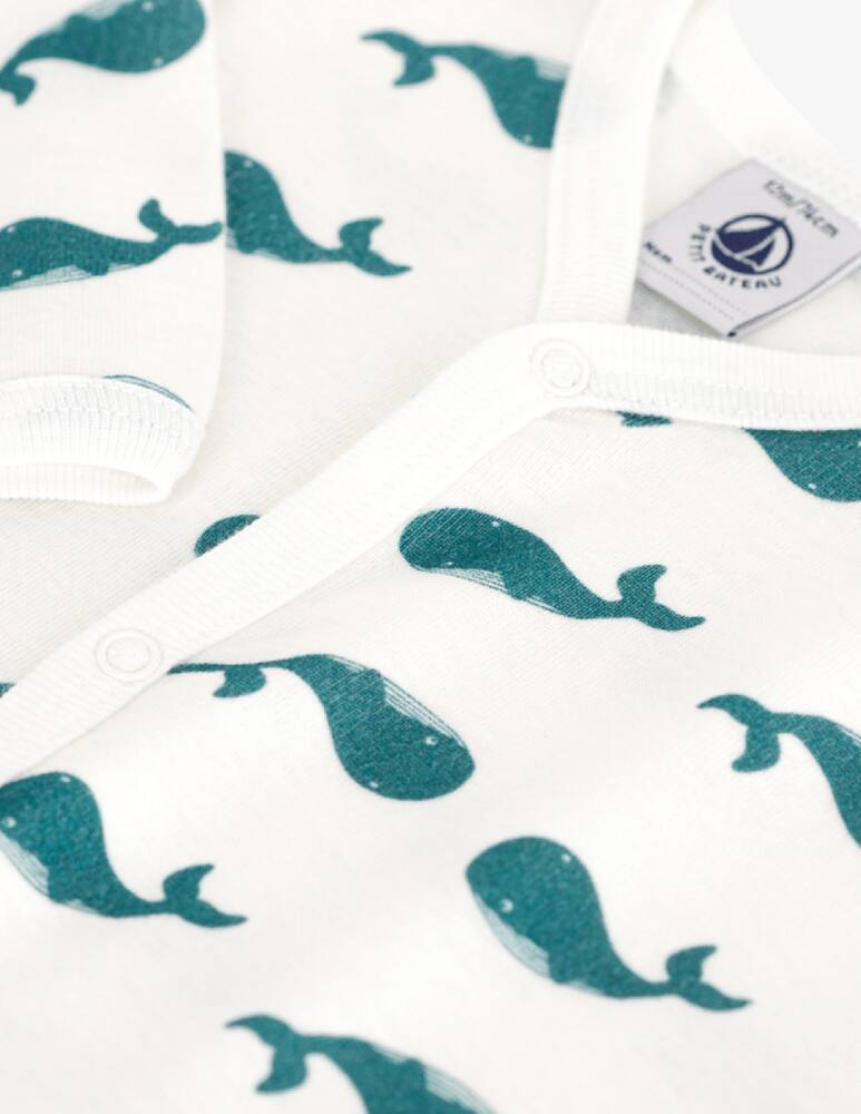 rinascente Petit Bateau Whale print sleepsuit