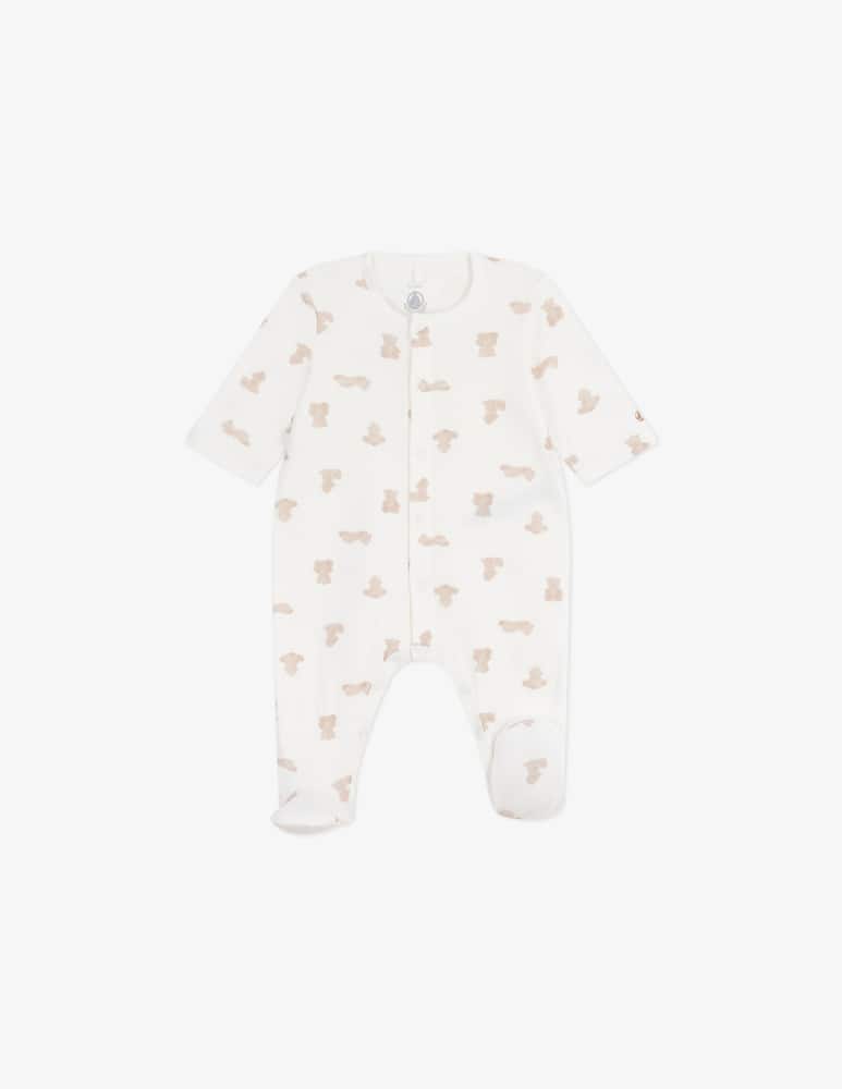 rinascente Petit Bateau Teddy print sleepsuit