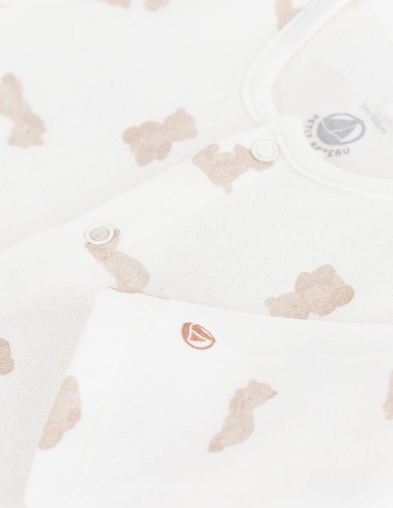 rinascente Petit Bateau Teddy print sleepsuit