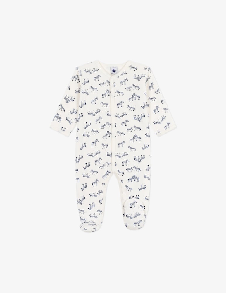 rinascente Petit Bateau Zebra print sleepsuit
