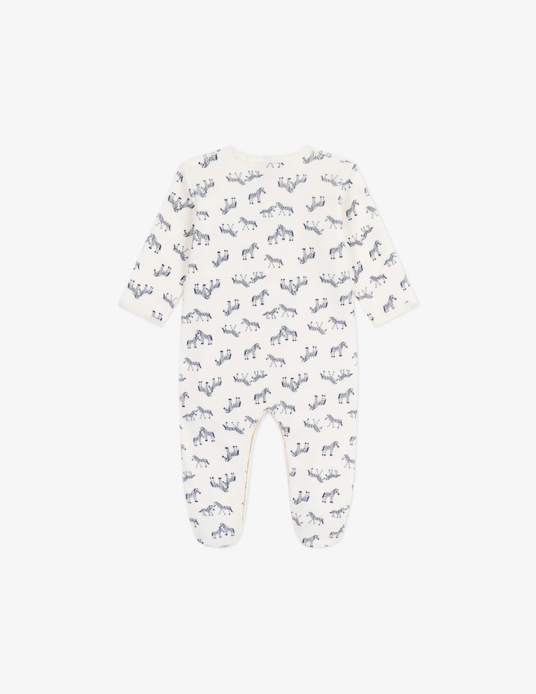 rinascente Petit Bateau Zebra print sleepsuit
