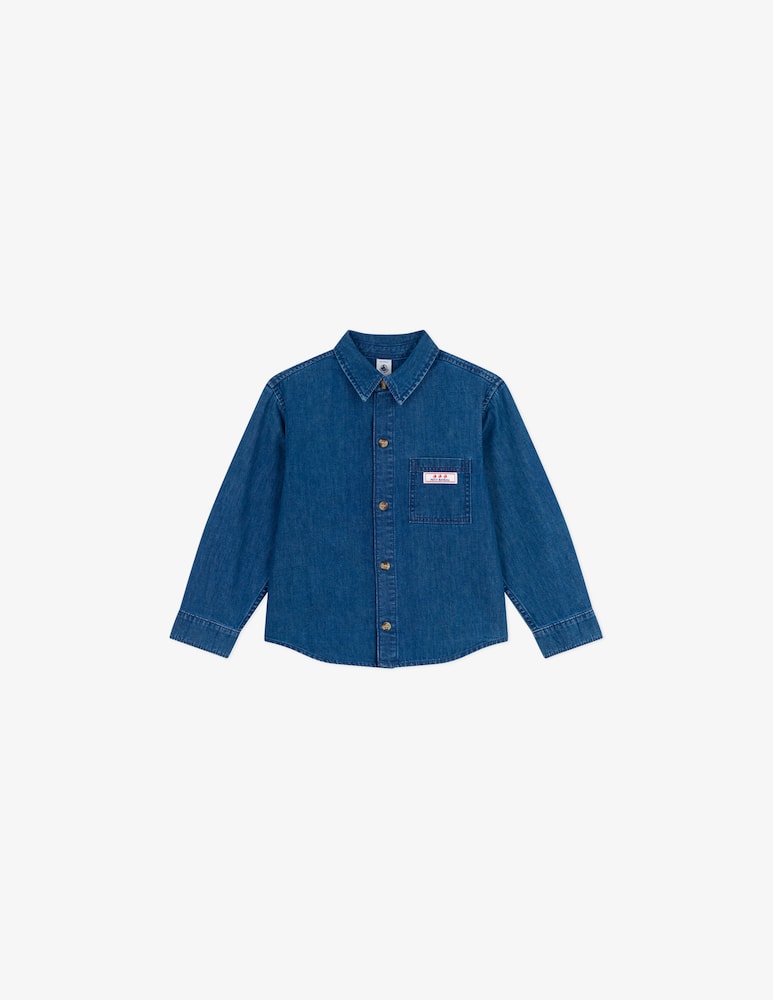 Petit Bateau Denim button-down shirt - picture 1 Petit Bateau Denim button-down shirt - picture 1