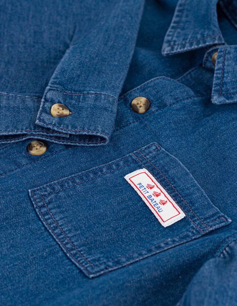 Petit Bateau Denim button-down shirt - picture 3 Petit Bateau Denim button-down shirt - picture 3