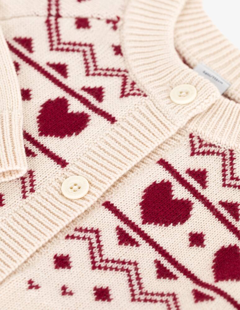 rinascente Petit Bateau Patterned heart cardigan