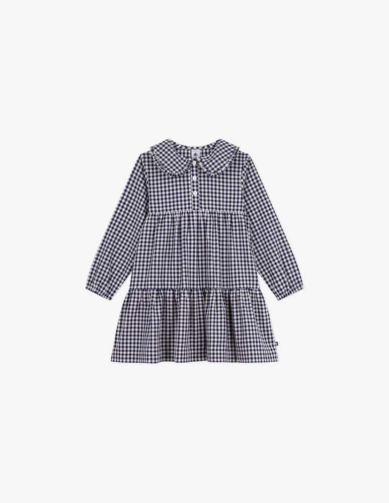 Petit Bateau Checkered collar dress - picture 1 Petit Bateau Checkered collar dress - picture 1