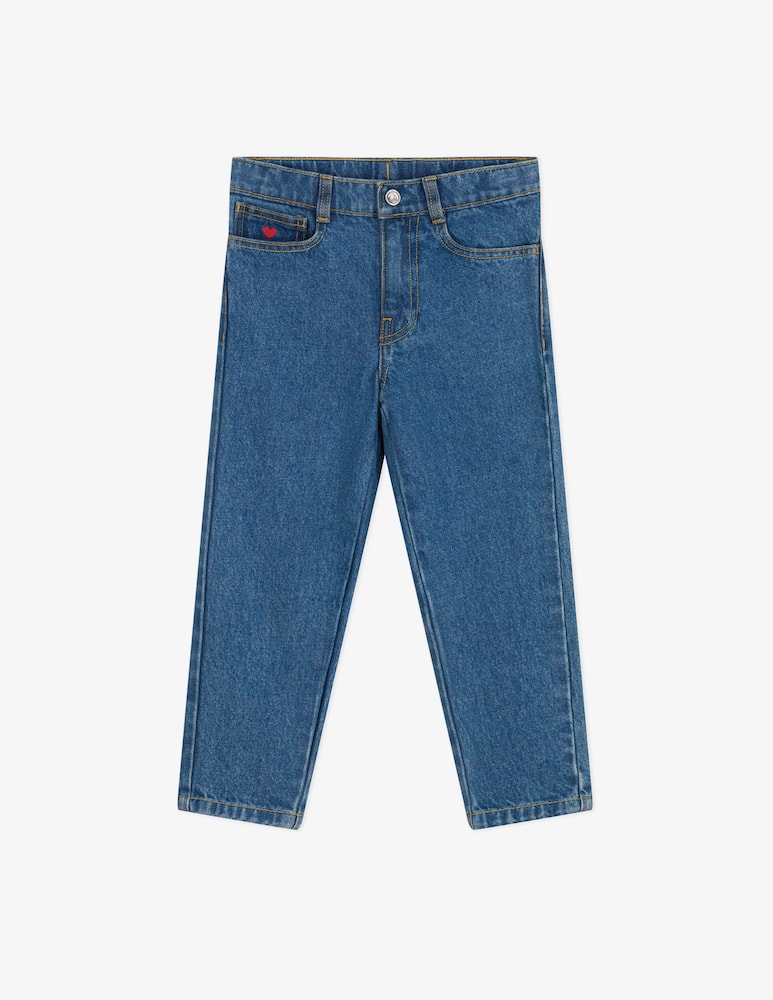 Petit Bateau Jeans dritti con ricamo - immagine 1 Petit Bateau Jeans dritti con ricamo - immagine 1