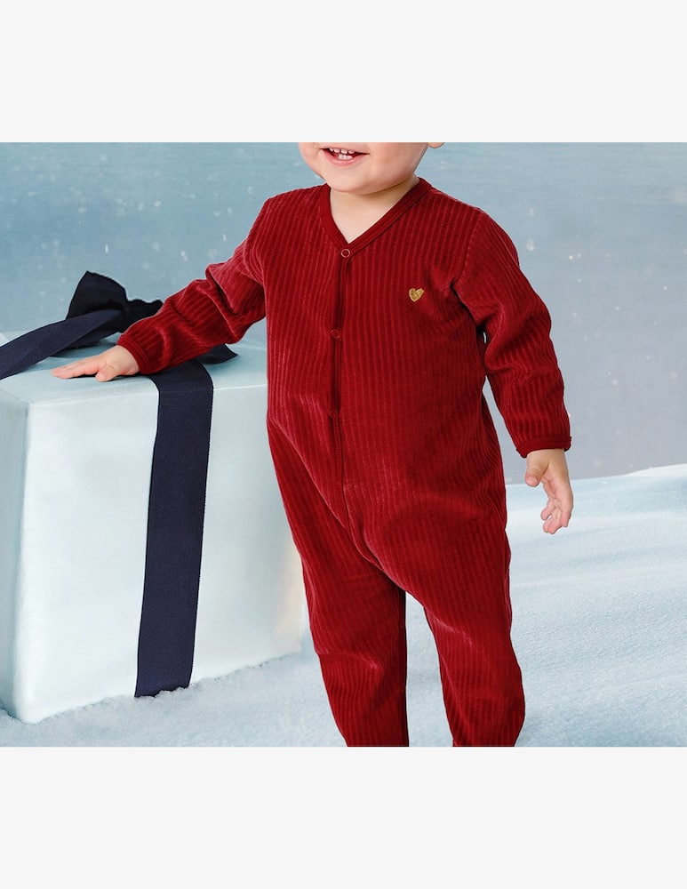 Petit Bateau Tutina con piedini in velluto - immagine 2 Petit Bateau Tutina con piedini in velluto - immagine 2
