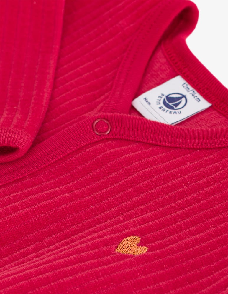 rinascente Petit Bateau Ribbed sleepsuit