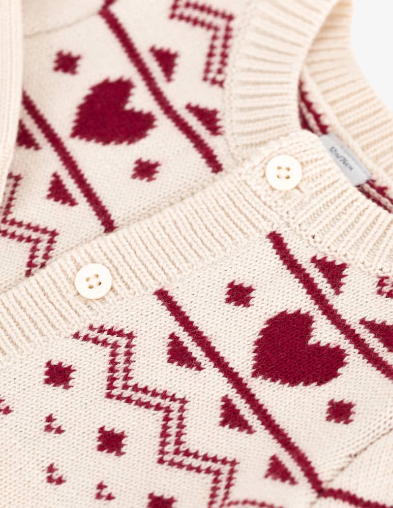 rinascente Petit Bateau Patterned heart cardigan
