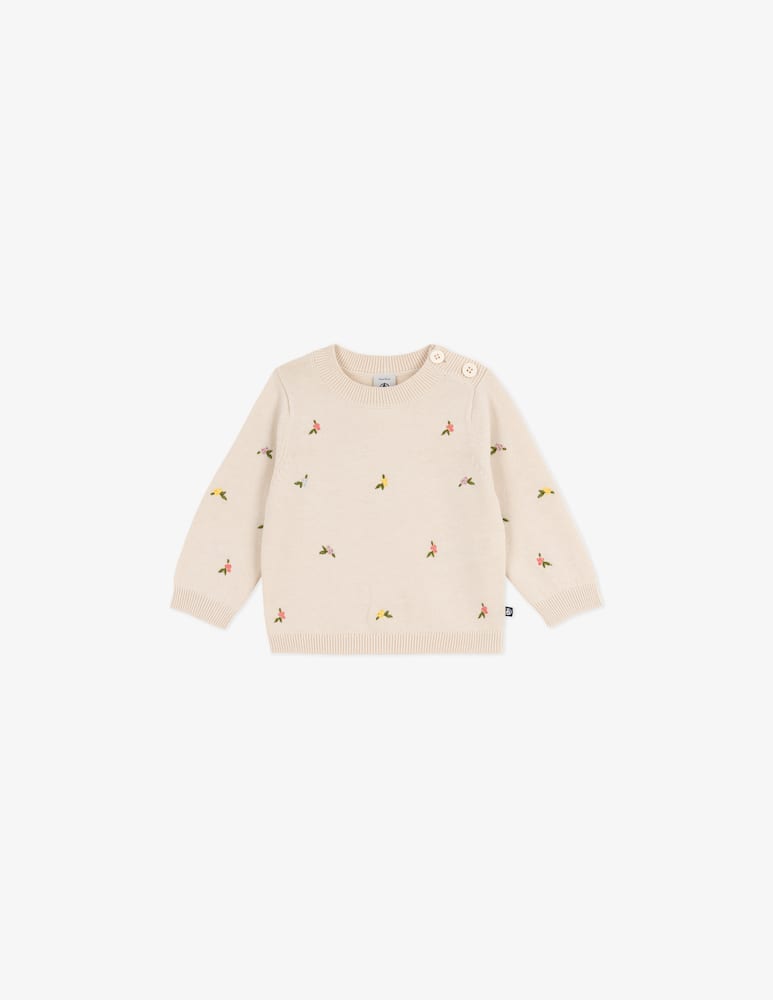 rinascente Petit Bateau Maglione con ricami floreali