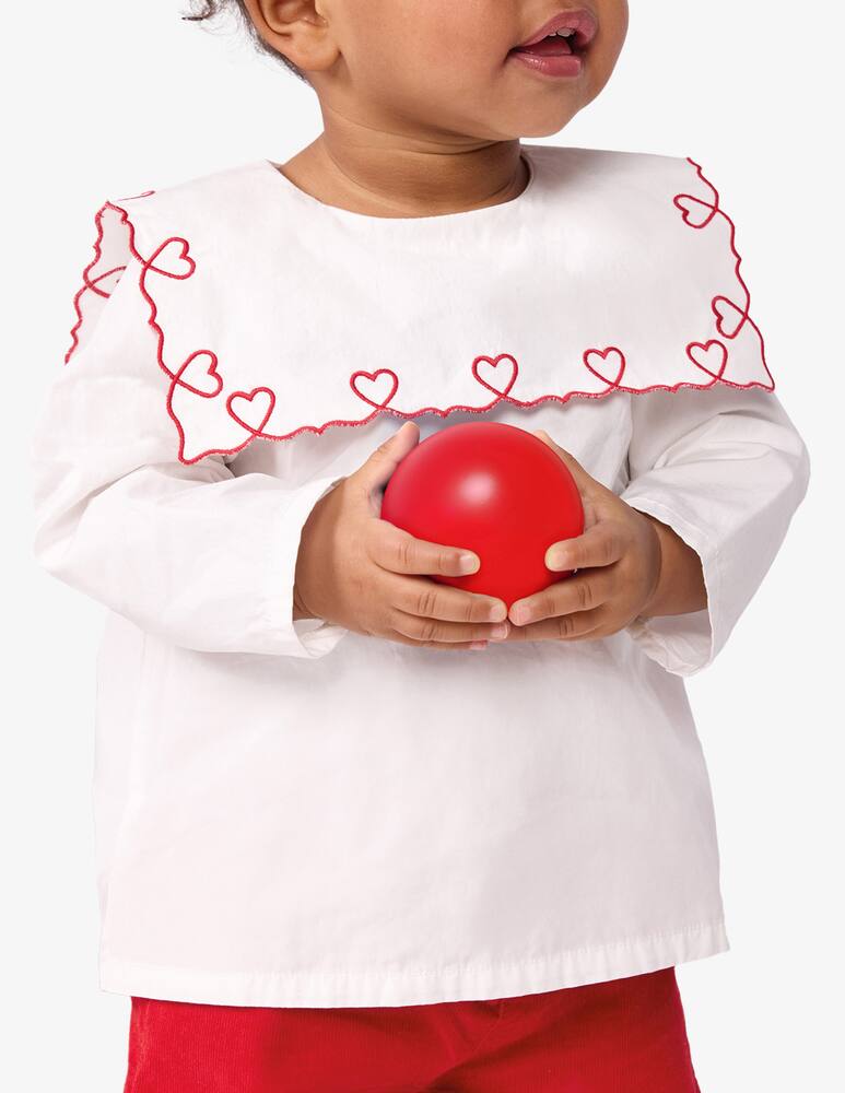 rinascente Petit Bateau Heart embroidered blouse