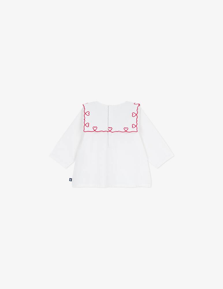 rinascente Petit Bateau Heart embroidered blouse