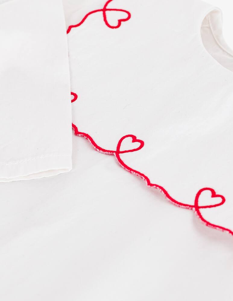 rinascente Petit Bateau Heart embroidered blouse