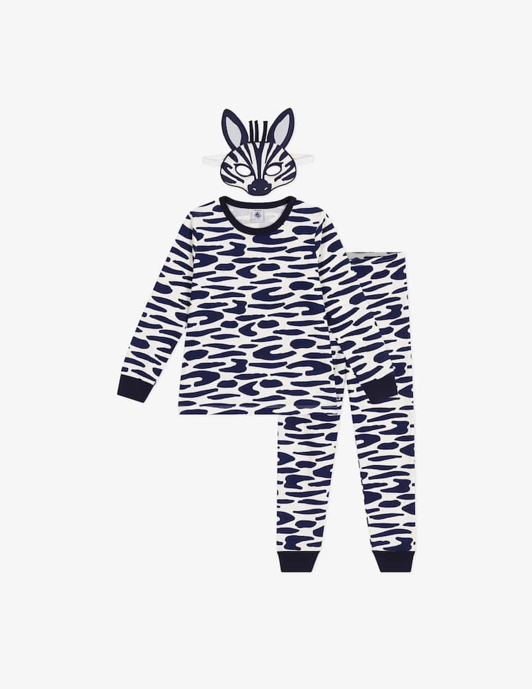 rinascente Petit Bateau Pigiama con maschera zebra