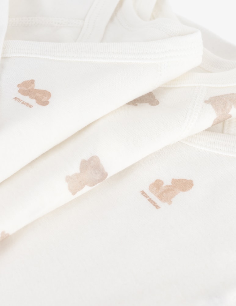Petit Bateau Pack 3 body incrociati a maniche lunghe - immagine 3 Petit Bateau Pack 3 body incrociati a maniche lunghe - immagine 3