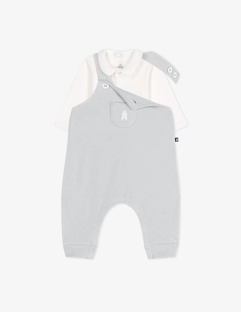 Petit Bateau Salopette e body set - immagine 1 Petit Bateau Salopette e body set - immagine 1