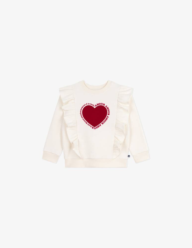 Petit Bateau Felpa con cuore Amour - immagine 1 Petit Bateau Felpa con cuore Amour - immagine 1