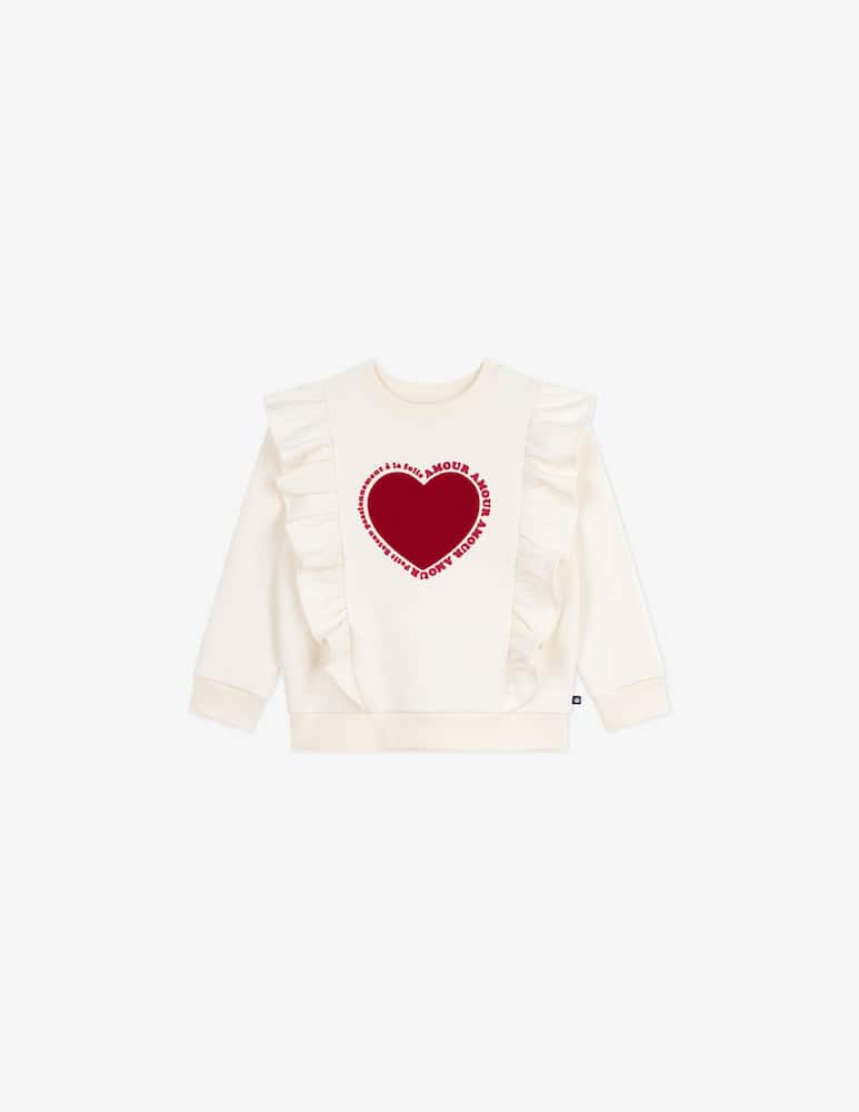 rinascente Petit Bateau Felpa con cuore Amour