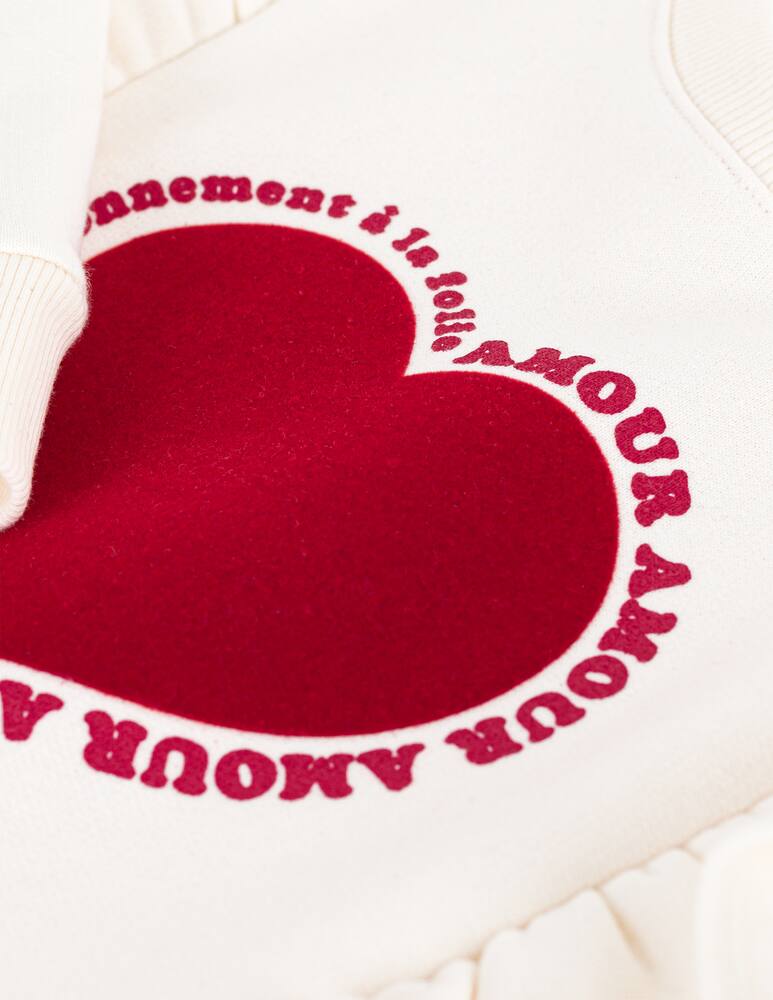 rinascente Petit Bateau Felpa con cuore Amour