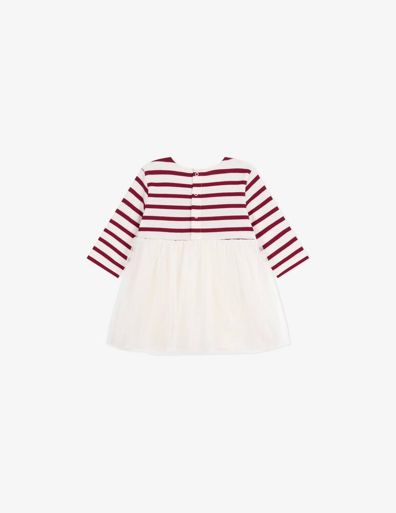 rinascente Petit Bateau Abito a righe con tulle