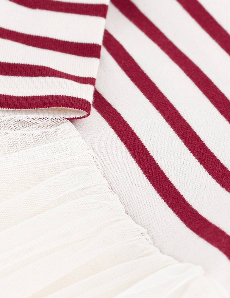 rinascente Petit Bateau Abito a righe con tulle