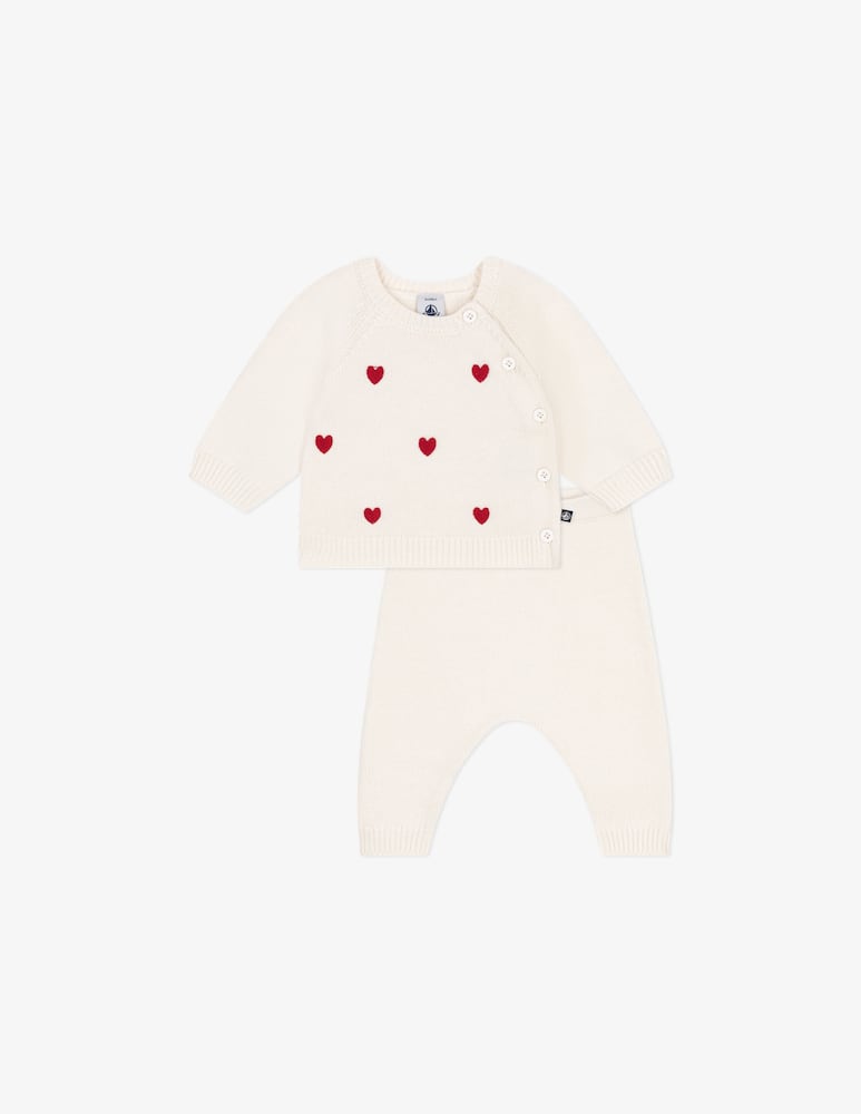 rinascente Petit Bateau Set maglione e pantaloni in misto lana e cotone