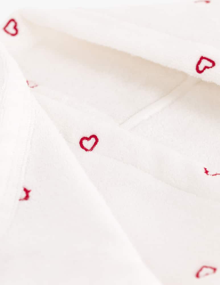 rinascente Petit Bateau Heart pattern hooded towel