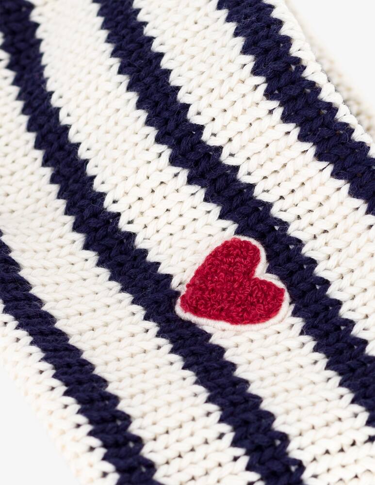 rinascente Petit Bateau Striped heart snood