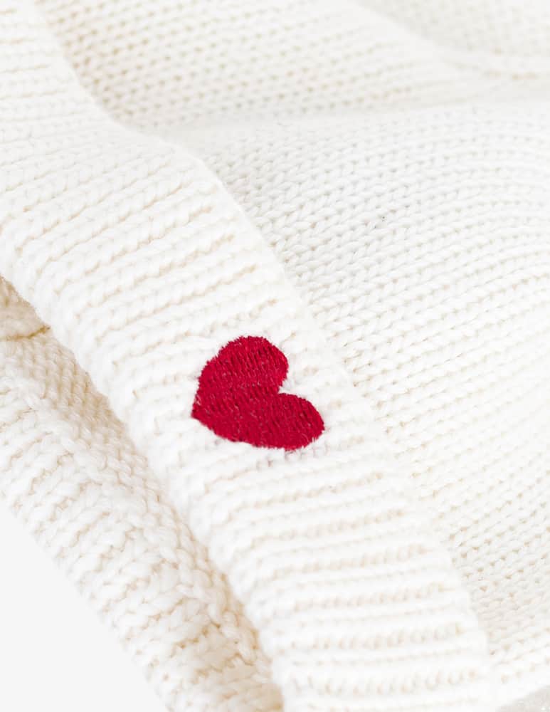 Petit Bateau Knitted hat with heart motif - picture 2 Petit Bateau Knitted hat with heart motif - picture 2