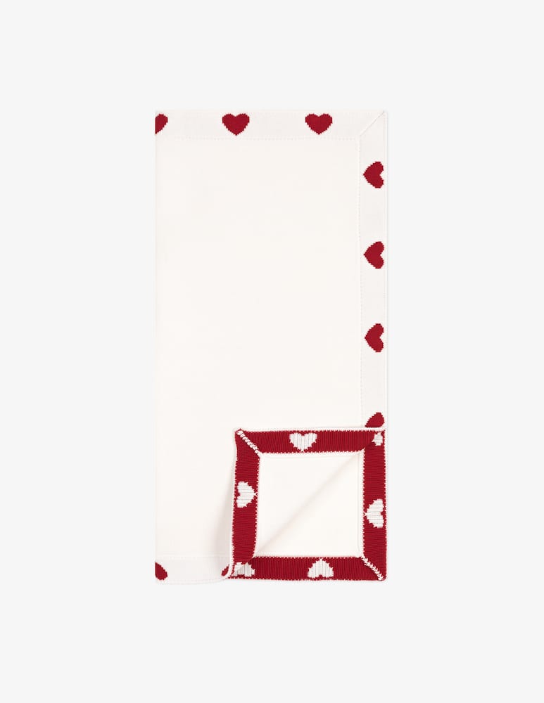 rinascente Petit Bateau Heart pattern blanket