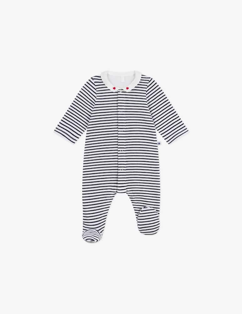 Petit Bateau Tutina con piedini a righe - immagine 1 Petit Bateau Tutina con piedini a righe - immagine 1