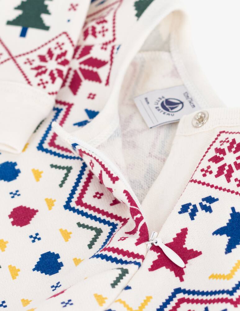 rinascente Petit Bateau Festive patterned sleepsuit