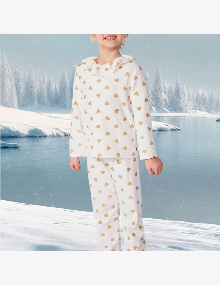 rinascente Petit Bateau Pigiama con cuori e volant