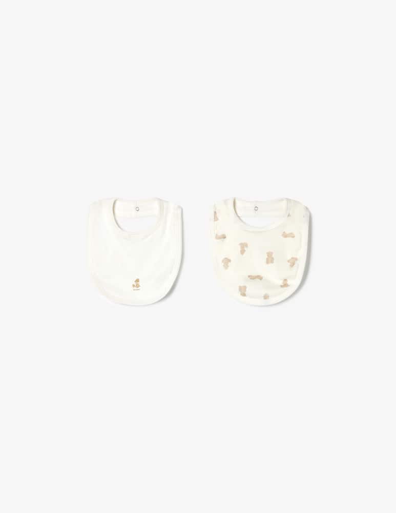 Petit Bateau Teddy print bib set - picture 1 Petit Bateau Teddy print bib set - picture 1