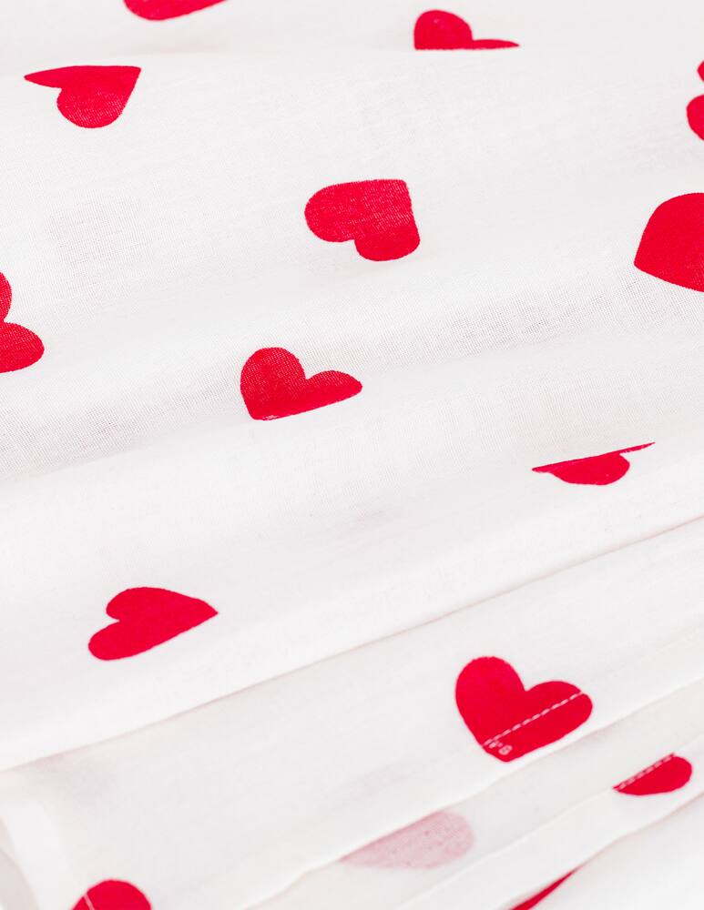 rinascente Petit Bateau Heart print muslin blanket