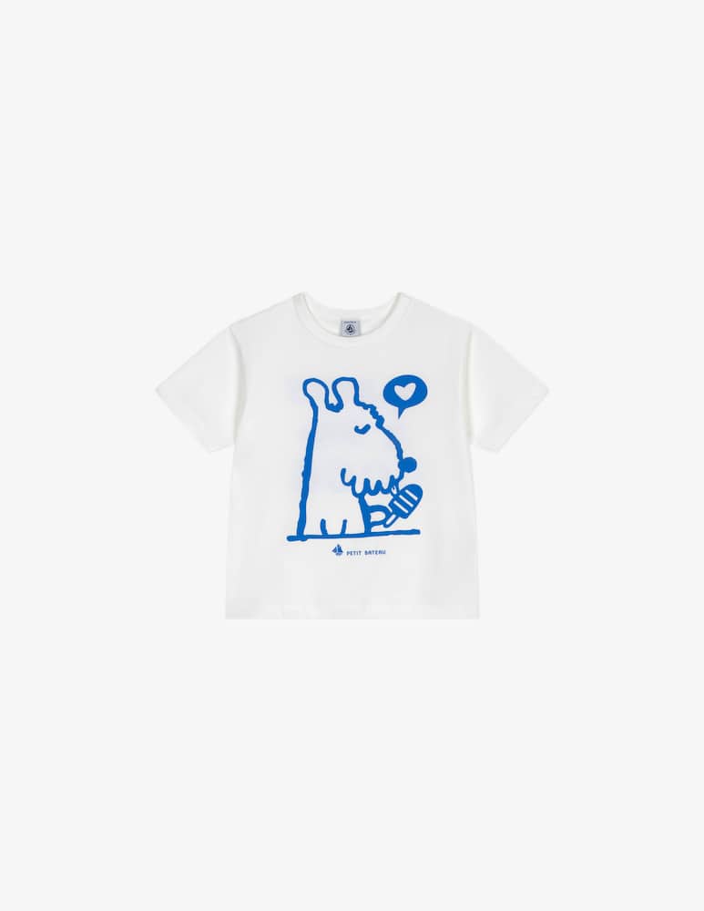Petit Bateau T-shirt stampa marshmallow - immagine 1 Petit Bateau T-shirt stampa marshmallow - immagine 1