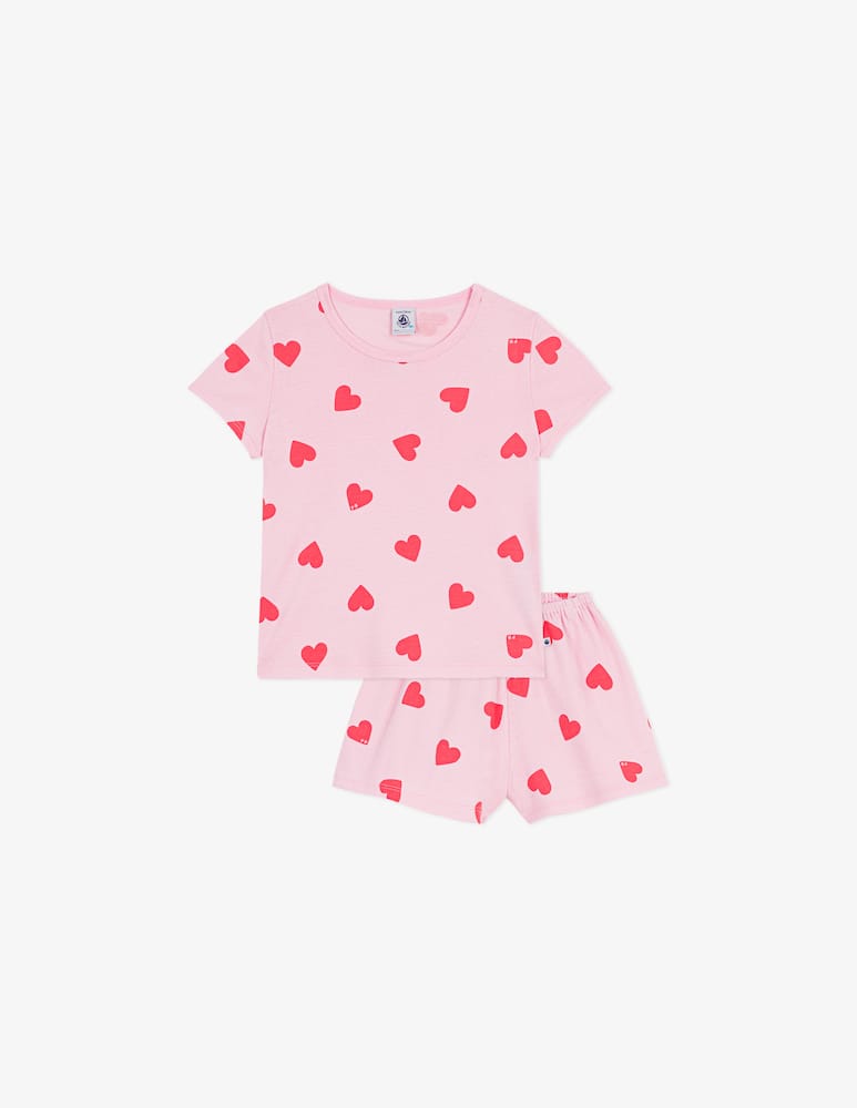 Petit Bateau Heart print pyjama set - picture 1 Petit Bateau Heart print pyjama set - picture 1