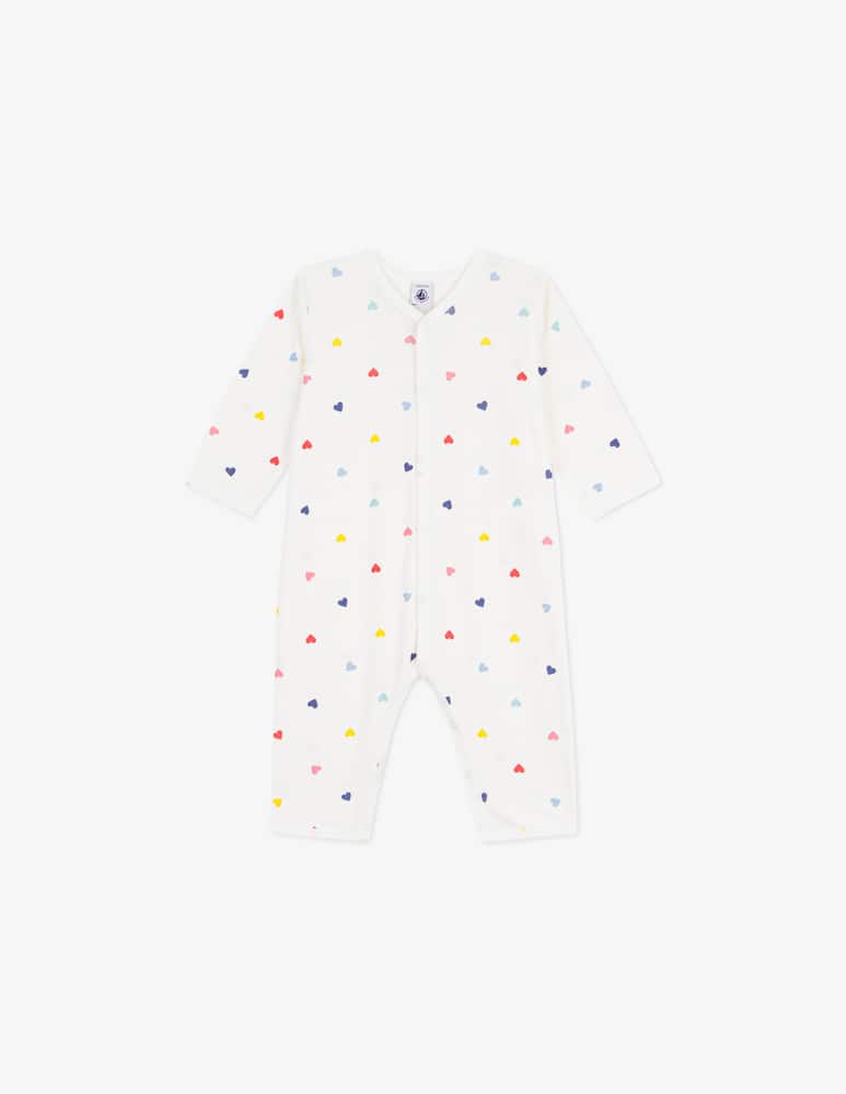 rinascente Petit Bateau Heart print sleepsuit