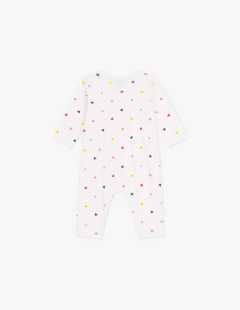 rinascente Petit Bateau Heart print sleepsuit