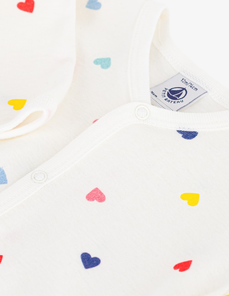 rinascente Petit Bateau Heart print sleepsuit