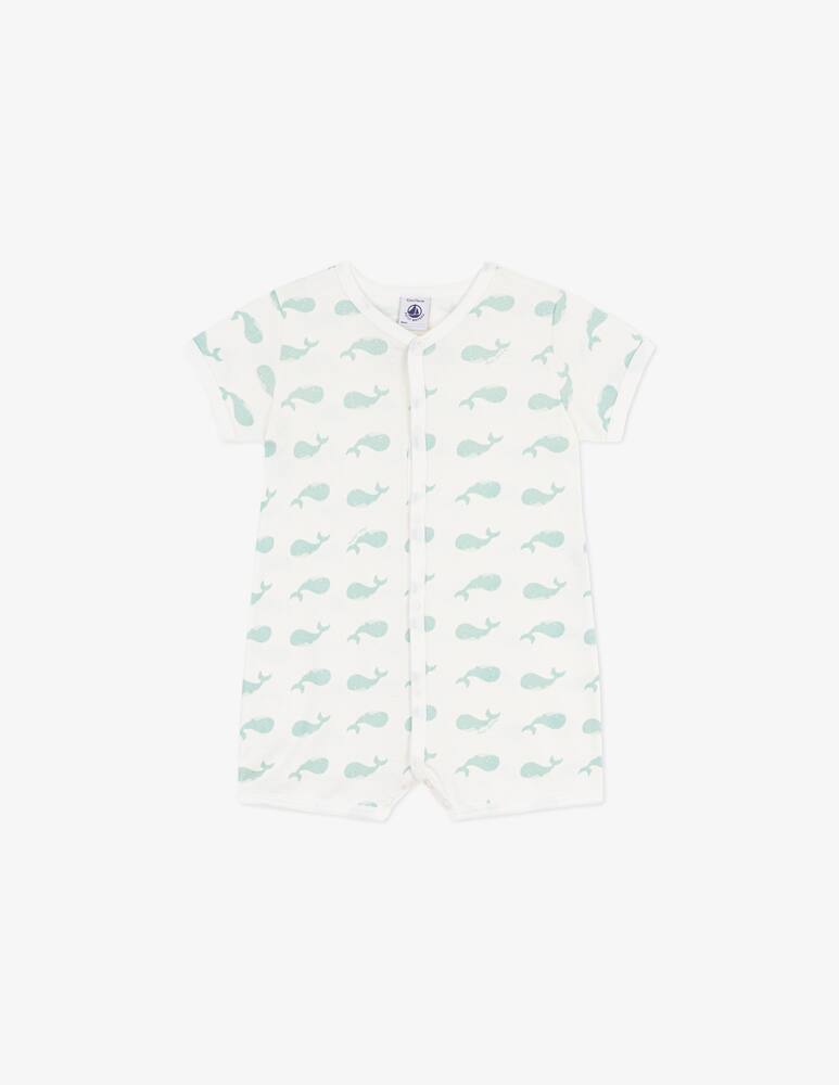 Petit Bateau Whale print sleepsuit - picture 1 Petit Bateau Whale print sleepsuit - picture 1